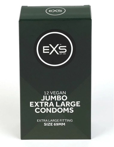 Set 12 prezervative XL - Jumbo XL Condoms 12 Pack 69 mm - EXS
