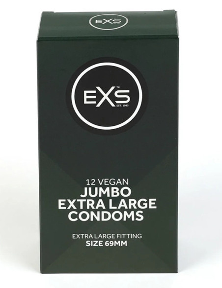Set 12 prezervative XL - Jumbo XL Condoms 12 Pack 69 mm - EXS