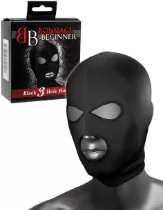 Push Bondage Beginner Black 3 Hole Hood