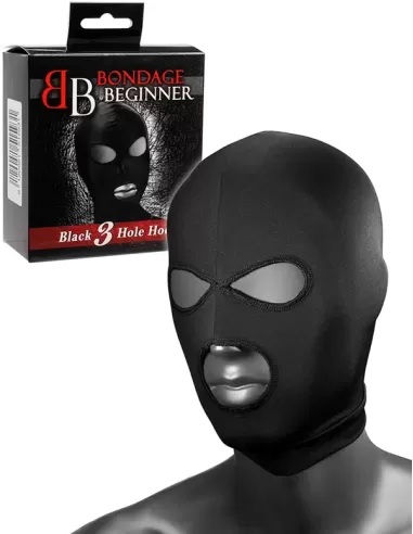 Push Bondage Beginner Black 3 Hole Hood