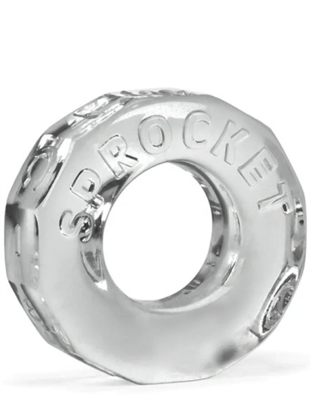 Inel penis elastic carnos rezistent silicon Silasoft - Sprocket Clear - Oxballs