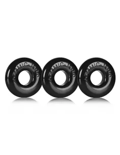 Set 3 inele negre silicon PF Blend elastice carnoase - Oxballs Ringer Cockring Black 3 Pack