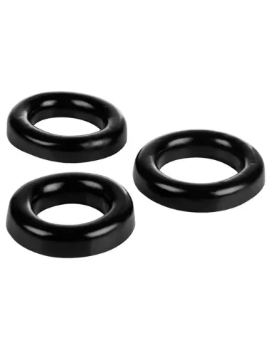 Set trei inele elastice carnoase vinil negru aderente moi - 3 Ring Set - Colt
