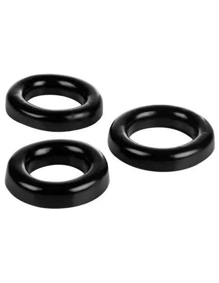 Set trei inele elastice carnoase vinil negru aderente moi - 3 Ring Set - Colt