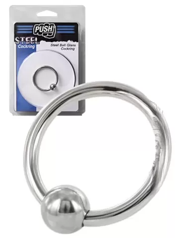 Inel cu bila gland inox CBT - Steel Ball Glans Cockring - Push