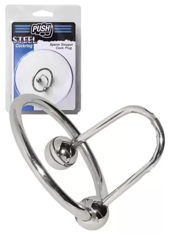 Inel cu bila dop uretra otel inoxidabil CBT - Sperm Stopper Cock Plug - Push