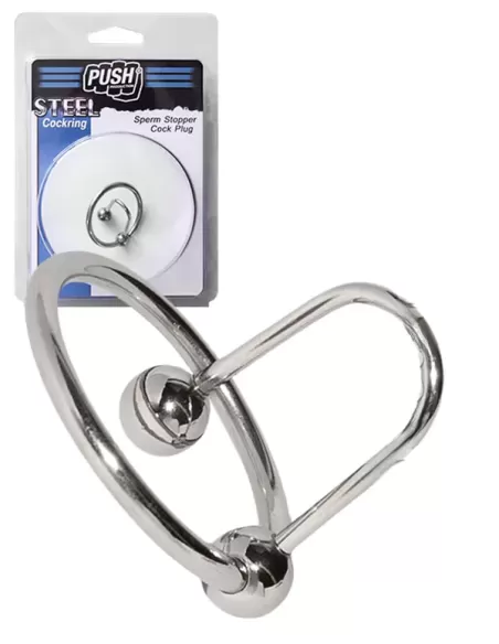 Inel cu bila dop uretra otel inoxidabil CBT - Sperm Stopper Cock Plug - Push