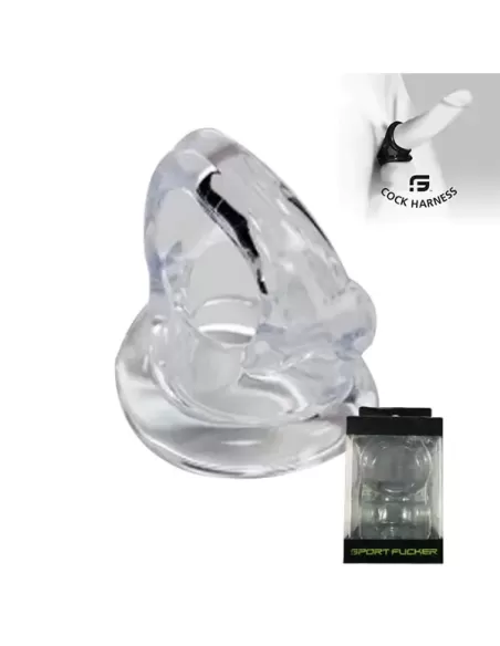 Inel elastic silicon ballstretcher transparent - Cock Harness Clear - Sport Fucker