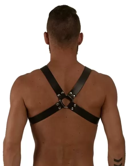 Ham piept BDSM piele naturala premium - Leather Y-Front Harness - MisterB