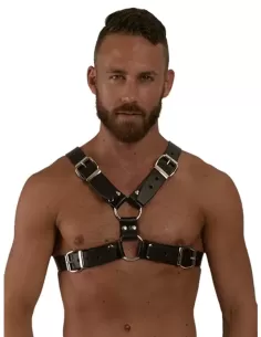Ham piept BDSM piele naturala premium - Leather Y-Front Harness - MisterB