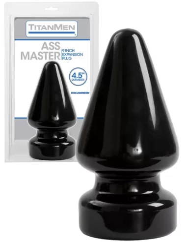 Plug avansati gigant XXXL vinil negru - Ass Master - TitanMen