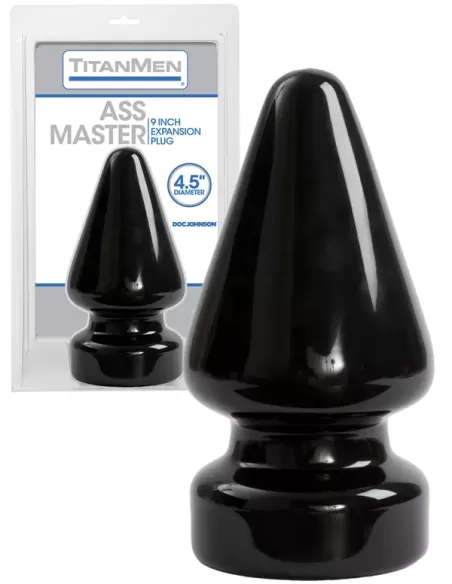 Plug avansati gigant XXXL vinil negru - Ass Master - TitanMen