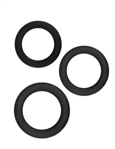 Set 3 inele diferite elastice silicon - Renegade Diversity Rings Black - NS Novelties - BlackFetish - BDSM Sex Shop 2