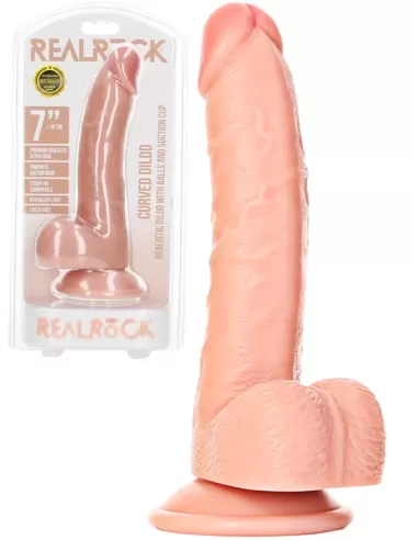 RealRock Dildo 7 Inch Curved Ultra Skin