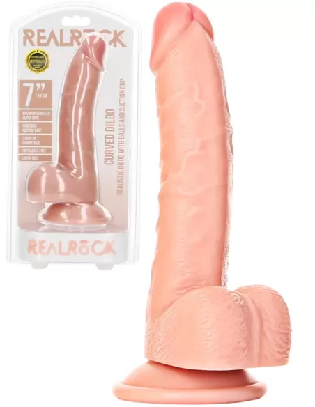 RealRock Dildo 7 Inch Curved Ultra Skin