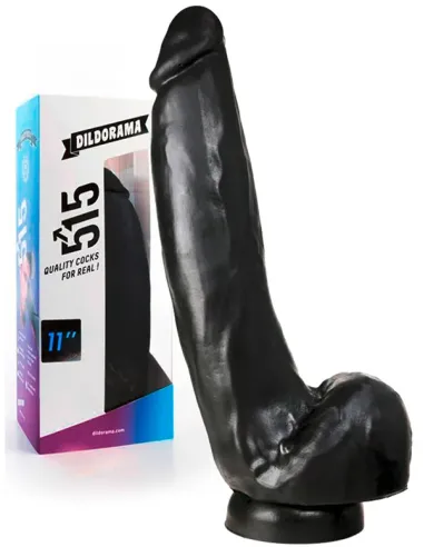 Dildo realist XL 29 x 6 cm - Dildorama 515 11 Inch Dildo Black - BlackFetish - BDSM Sex Shop