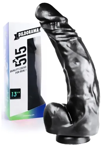 Dildorama 515 13 Inch Dildo Black - dildo realist XXL 35 x 7.5 cm