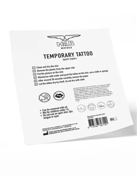 MisterB Temporary Tattoo Happy Puppy
