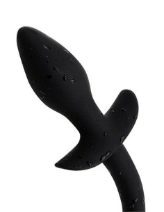 Puppy Play Silicone Tail Anal Plug Black 2