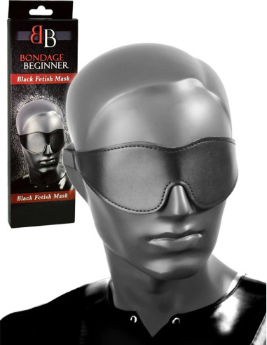 Masca BDSM piele sintetica - Black Fetish Mask - Bondage Beginner