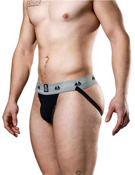 Jockstrap negru lenjerie sportiva suspensor - MM 2 Inch Black - MM Jockstrap