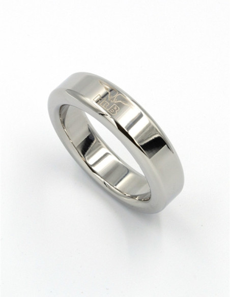 Inel fix inoxidabil premium cu logo -  Cockring Medium - MisterB