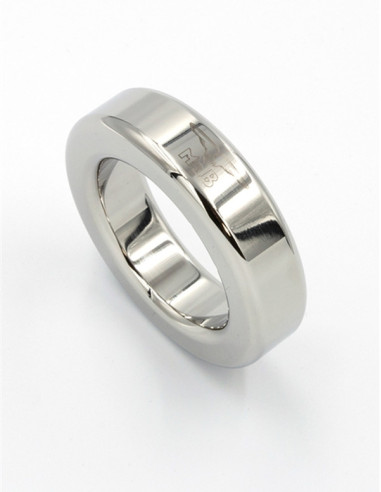 Inel fix inoxidabil premium cu logo -  Cockring Heavy - MisterB