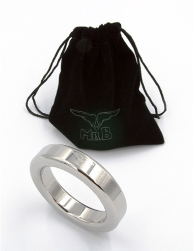 Inel fix inoxidabil premium cu logo -  Cockring Heavy - MisterB