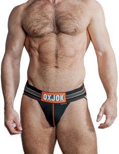 Jockstrap suspensor negru banda lata 4 cm - SlingJock Upthrust OxJok Black Iron - Oxballs