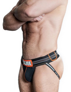 Jockstrap suspensor negru banda lata 4 cm - SlingJock Upthrust OxJok Black Iron - Oxballs 2