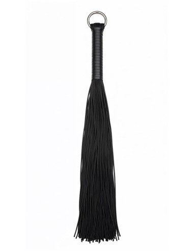Bici aspru de cauciuc cu 100 de fire - Rubber Flogger with 100 Strings Black