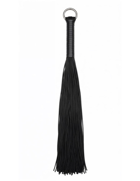 Bici aspru de cauciuc cu 100 de fire - Rubber Flogger with 100 Strings Black
