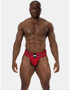 Suspensor sportiv rosu banda lata 7 cm - Boris Jockstrap Red - Barcode Berlin 2