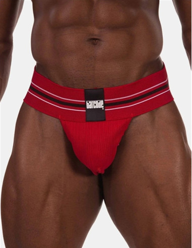 Suspensor sportiv rosu banda lata 7 cm - Boris Jockstrap Red - Barcode Berlin