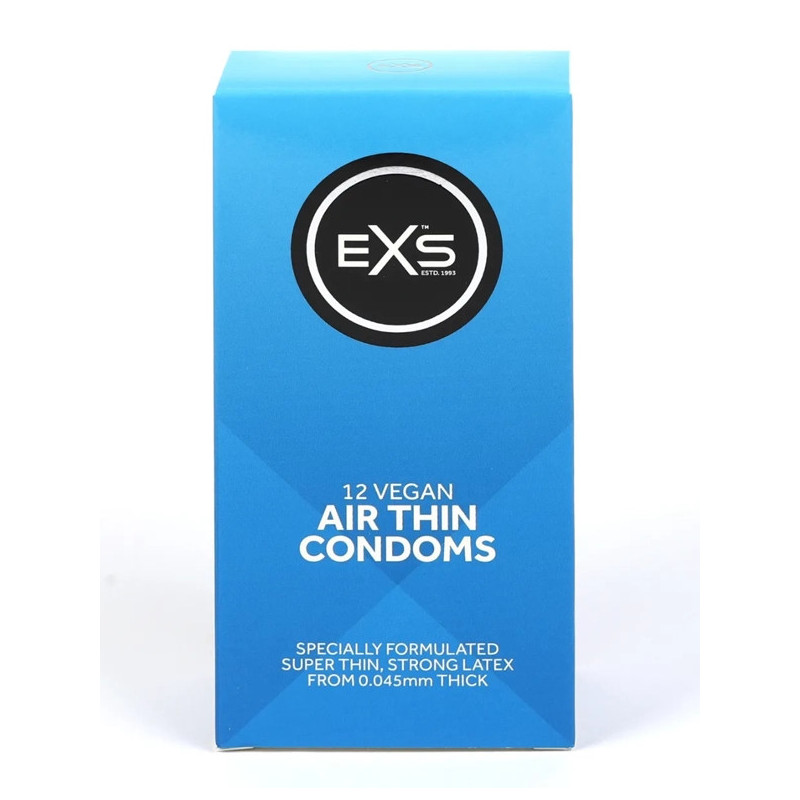Set 12 prezervative ultra subtiri - EXS Air Thin Condoms 12 Pack 56 mm