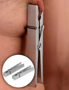 Set clesti sfarcuri hardcore otel 70 g - Heavy Metal Clothespins Clamps - Push
