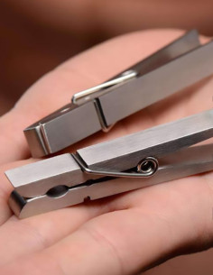 Set clesti sfarcuri hardcore otel 70 g - Heavy Metal Clothespins Clamps - Push 2
