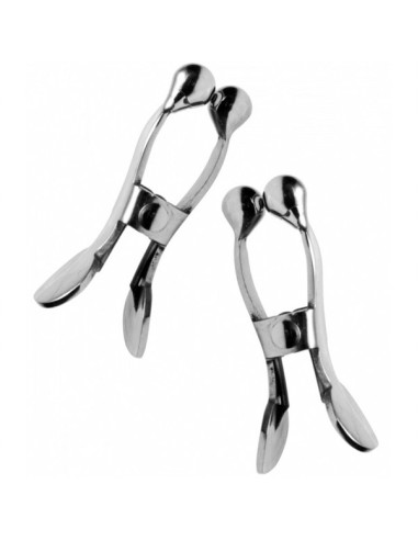Set clesti sfarcuri puternici otel 30 g - Pincher Balls Nipple Clamps - Black Label