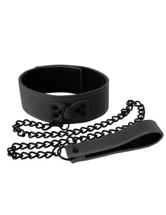 Set zgarda vinil cu lesa lant metalic - Renegade Collar - NS Novelties 2