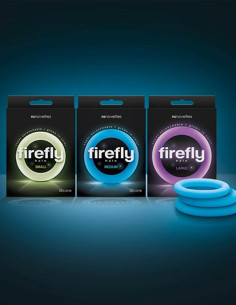 Inel penis semi elastic silicon fluorescent in intuneric - Firefly Halo Cockring - NS Novelties