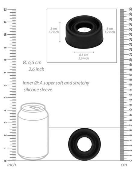Garnitura silicon pompe marire penis - Silicone Pump Sleeve Medium - Shots