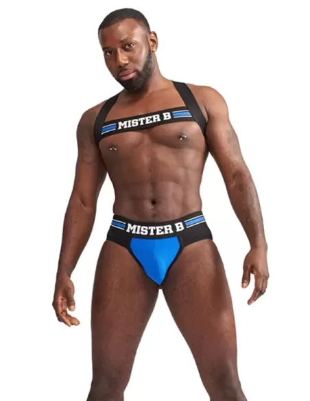 Club Harness X-Back Striped Blue