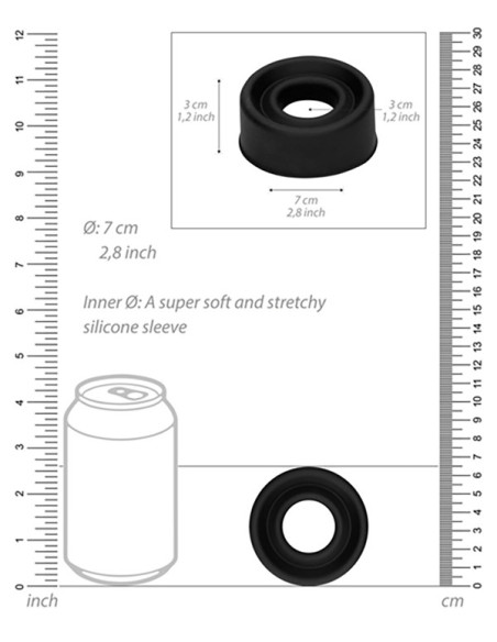 Garnitura silicon pompe marire penis - Silicone Pump Sleeve Large - Shots