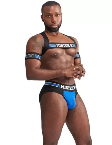 Club Harness X-Back Striped Blue