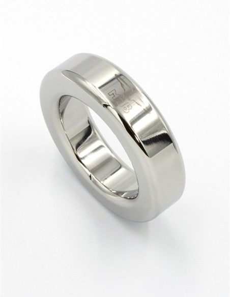Inel fix inoxidabil premium cu logo -  Cockring Heavy - MisterB