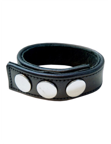 Inel penis ajustabil capse piele naturala fetish - Leather Cockstrap Plain - MisterB