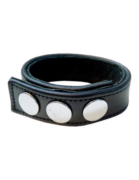 Inel penis ajustabil capse piele naturala fetish - Leather Cockstrap Plain - MisterB
