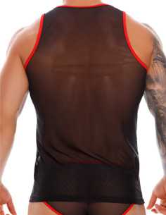 Maieu sexy semitransparent club sau plaja - Skin Tank Top Black - JOR 2