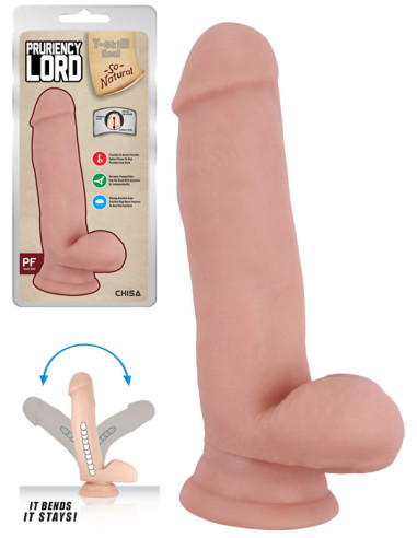 Dildo realist catifelat silicon TPE 17,5 x 4 cm - Pruriency Lord - Chisa