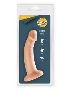Dildo vinil 18.5 x 3.7 cm ventuza - Funky - Champs